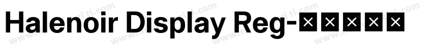 Halenoir Display Reg字体转换